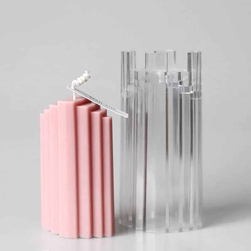 Корейская вертикальная форма для свечей квадратная полоса ручная работа