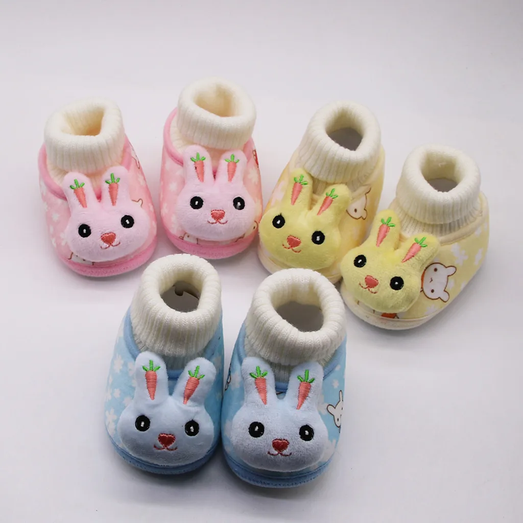 Ботинки для девочек ясельного возраста детская обувь новорожденных Kawaii Rabit