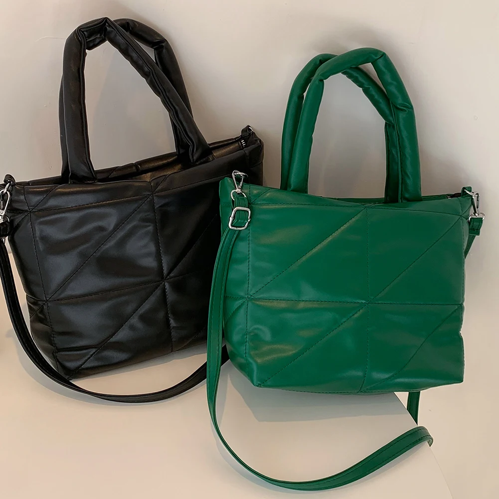 

Female Large Capacity Top-handle Handbags Fashion Soft PU Leather Bags Crossbody Bags Solid Color Casual Women Shoulder Bags