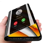 Poco-f-3 умный зеркальный Магнитный флип-чехол для xiaomi pocophone poxo poko poco f3 little f 3 3f pocof3 5g Чехол-книжка с подставкой