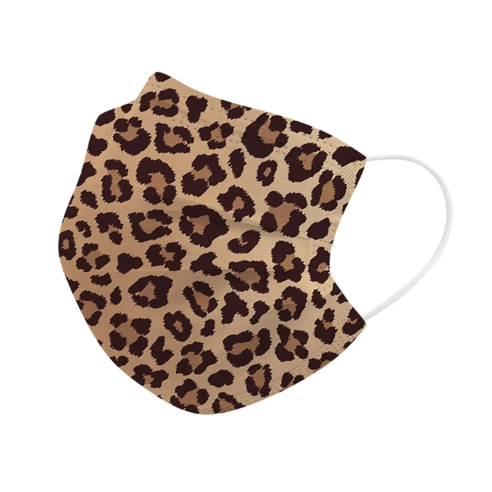 

50pcs Adult Face Mask Three-layer Disposable Dust-proof Protective Cartoon Printing Mask Leopard Print Mouth Cover D4