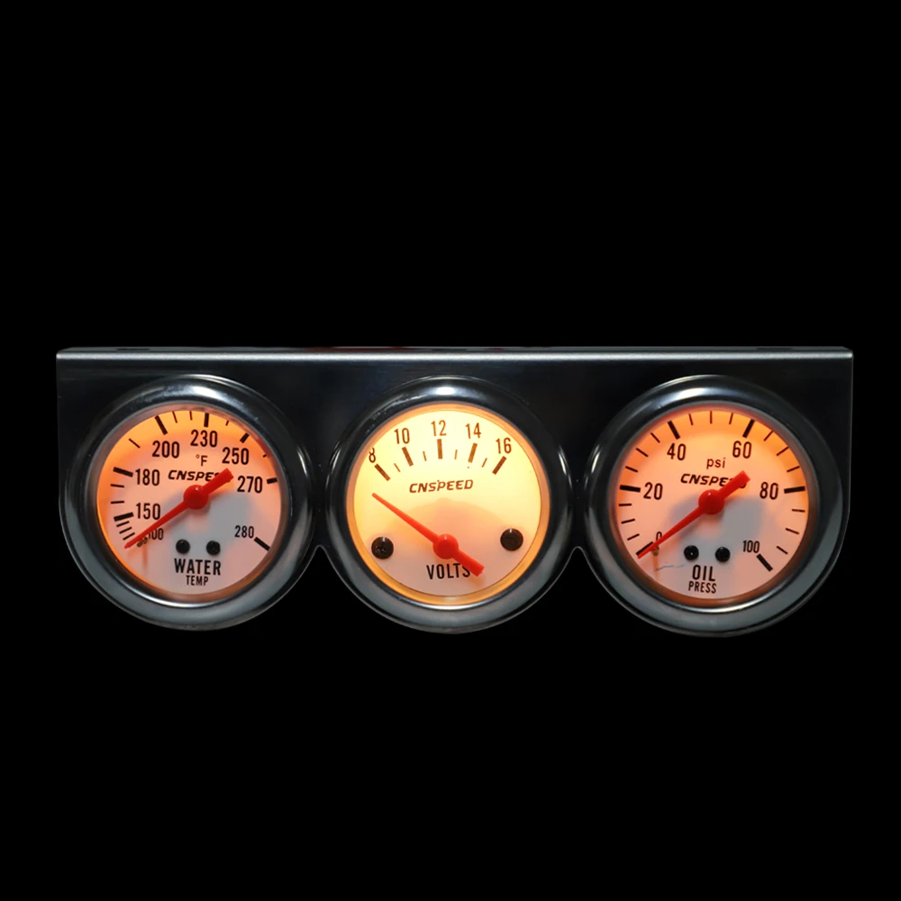 CNSPEED Универсальный Калибр 52 мм тройной калибр набор измеритель температуры воды