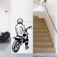 off road motorcycle racing sticker vehicle motocross posters vinyl wall decals decor mural off road autocycle racing decal 1553
