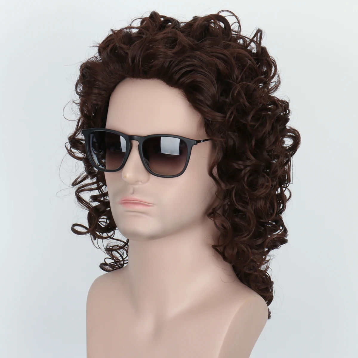 Длинный афро кудрявый качающийся парик Miss U Hair унисекс 70s 80s мужской черный панк