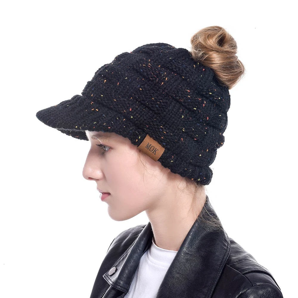 GKGJ зимние Шапки для девочек головные уборы Skullies Beanies &quotконский хвост&quot Шапка