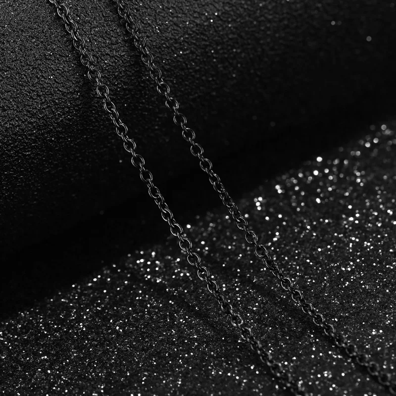 2MM Width wholesale Women Men black tone Solid Stainless Steel Strong O Rolo chains for bracelet necklace DIY Jewelry making | Украшения и