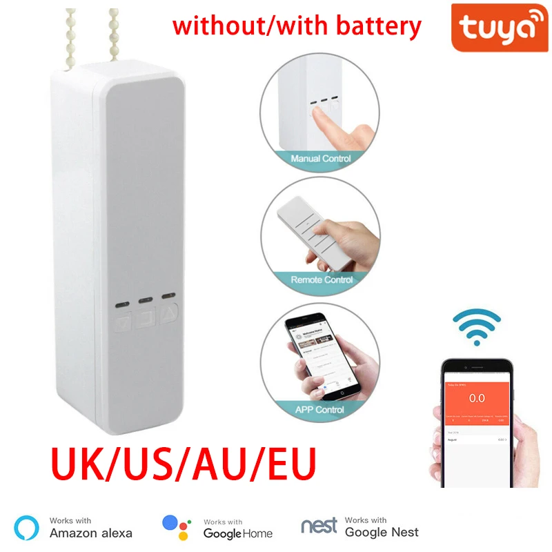 

Tuya Smart WiFi Roller Blind Driver Blinds Rope Pull Curtain Automation Controller Works with Alexa Google Assistant Smart Home