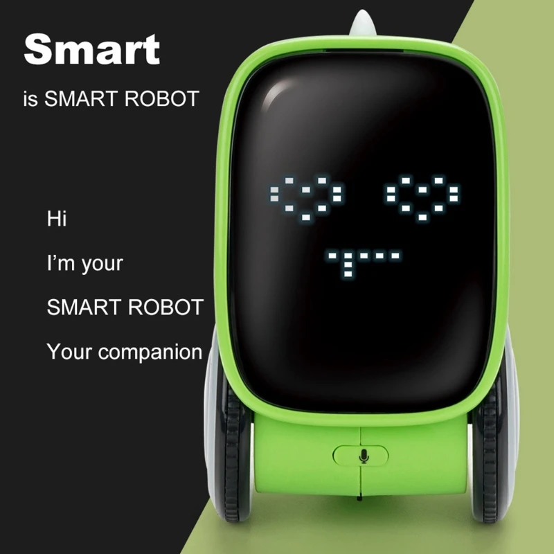 

6’’ Dancing Robot Electronic Toy w/ Recording LED Light Lovely Facial Expression Smart Sensor Education Toy Toddler Gift