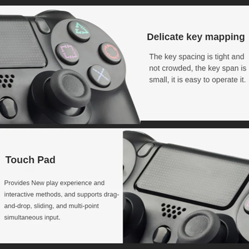 Bluetooth-контроллер 24 цветов для PS4 PS3 беспроводной геймпад с двойной вибрацией