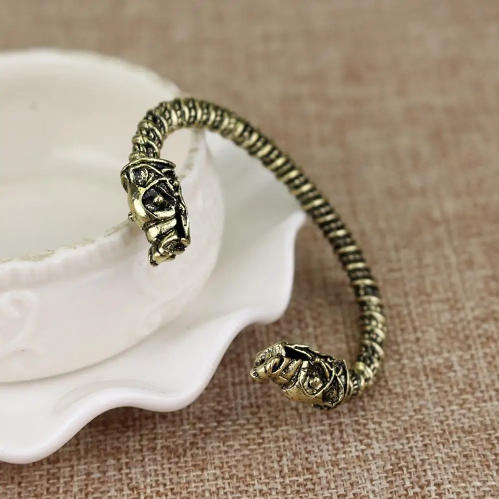 Персонализированные Творческие Волчья Голова открытие регулируемый браслет