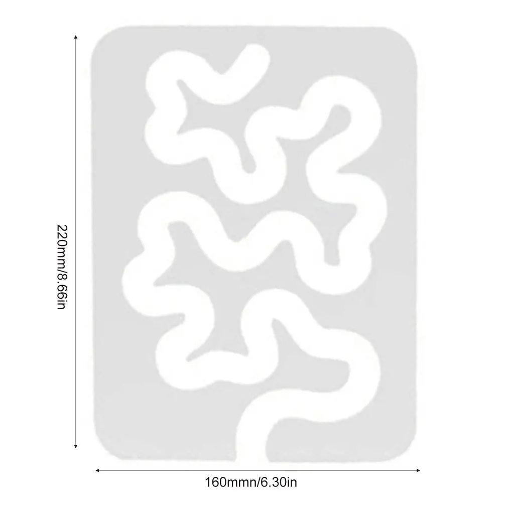 

Irregular Quilting Templates Sewing Machine Domestic Free Motion Quilting Simple Meander Low Shank Ruler Templates Rulers