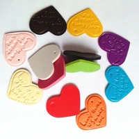 12pcs cute leather heart printing flower peach with hole accessories for key chains earrings silver cap charming pendant 4cm