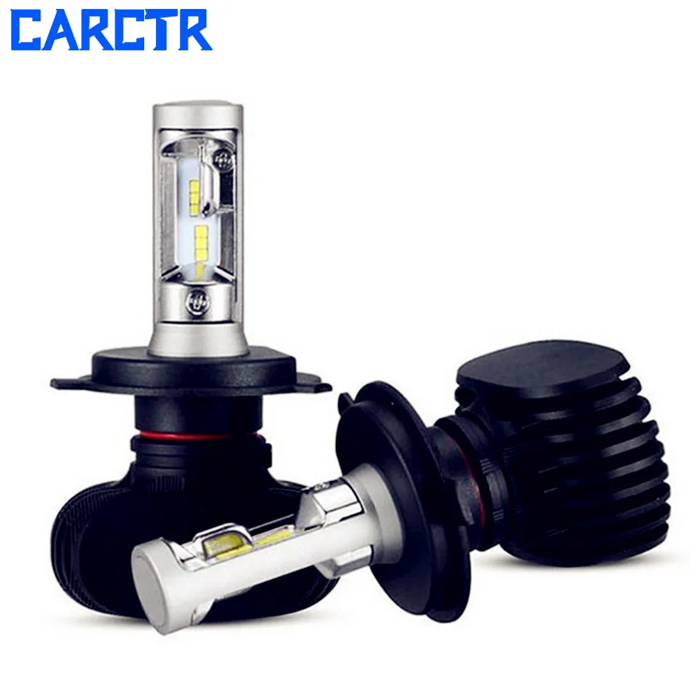 CARCTR 1 пара светодиодных Автомобильных Фар H4 Led H7 супер яркие лампы H1 H3 H11 9005 9006 9012 9004