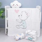 Одеяло Пеленальное детское 6-слойное, белье для новорожденных, мультяшное животное для ползания, простыня, одеяло AA12