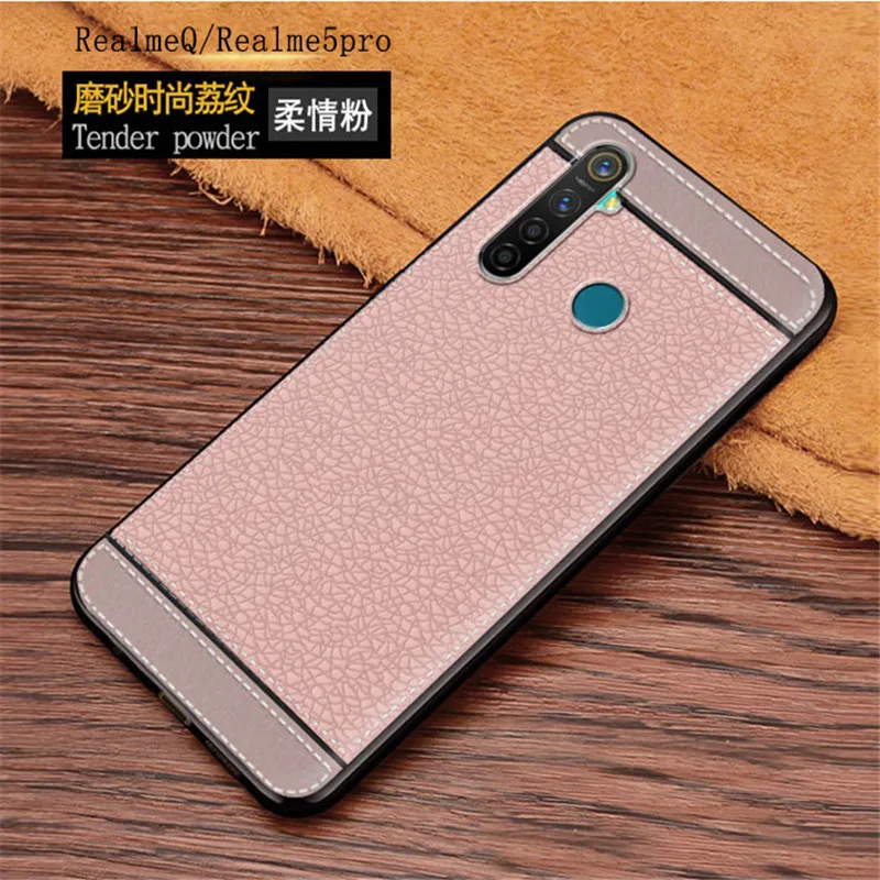Для OPPO Realme 5 Pro Чехол 5Pro чехол противоударный мягкий силиконовый кожаный бампер с