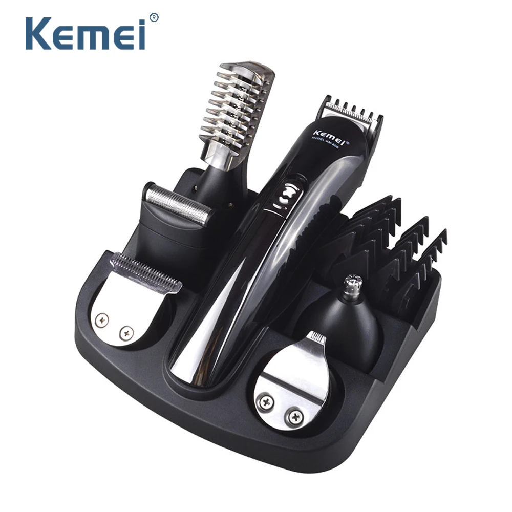Триммер для волос Kemei с подзарядкой 6 в 1 перезаряжаемый триммер титановая машинка