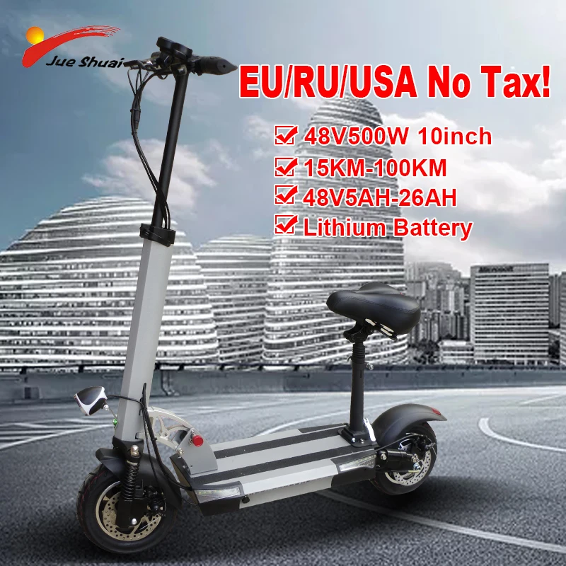 Больше чем у 100 км электрический скутер 48V500W складной 10 дюймов Электрический