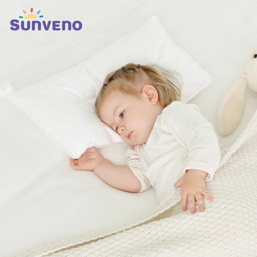 

Sunveno Toddler Pillow with Pillowcase Evolon Anti-Dust Mite Pillow Soft Washable Baby Pillows for Sleeping for 1-6 years
