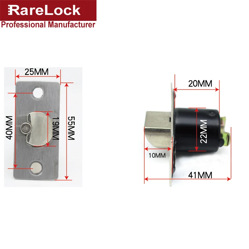 Замок дверной цилиндрический с защелкой для кухни ванной комнаты бытовой замок