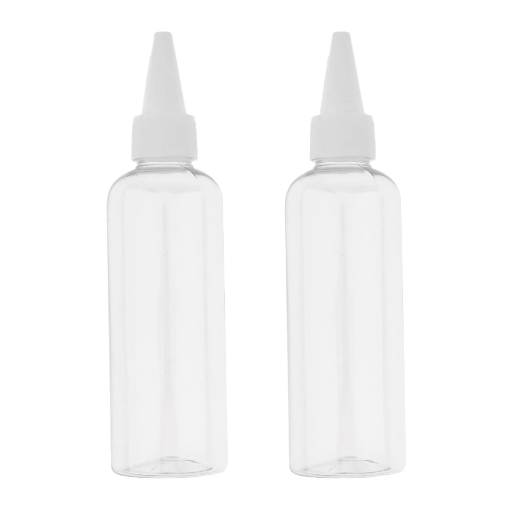 2x 100ml Travel Empty Plastic Bottle For Lotion Cream Shampoo Liquid