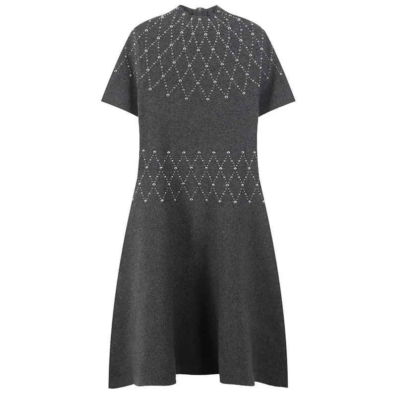 Tunjuefs Горячая блестки вязаное платье для женщин Vestido молнии элегантный Bodycon