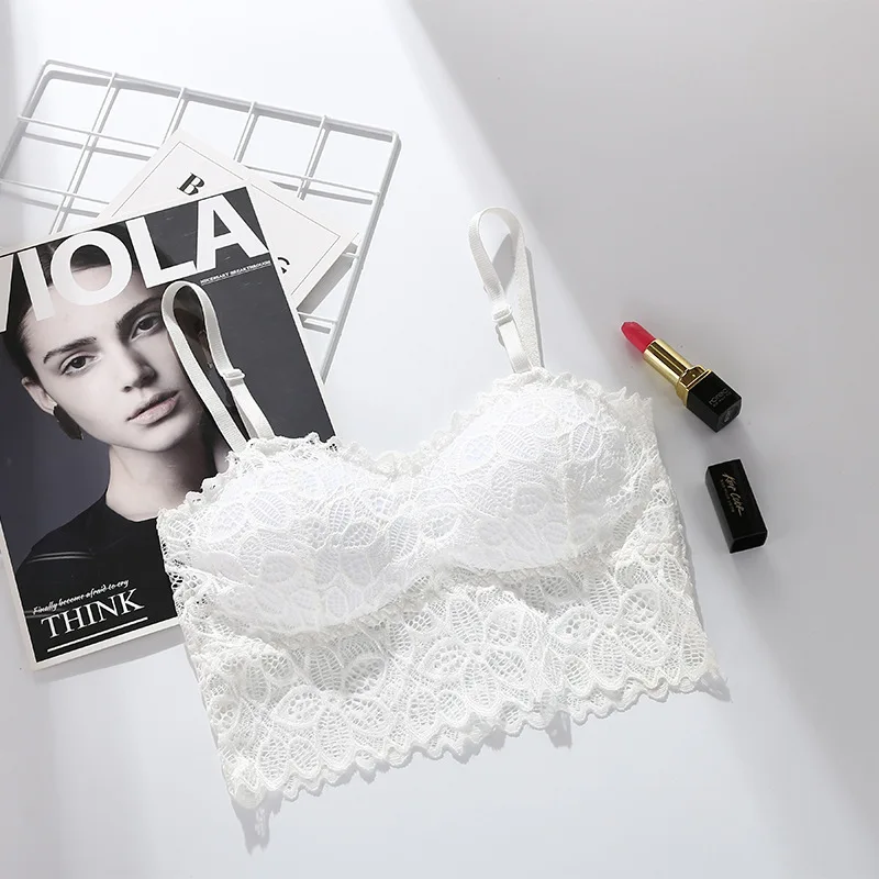 

Gobetter Lace Bras for Women Lingerie Seamless Transparent Underwear Crops Tops Push up Bralette Female Sleeping Brassiere