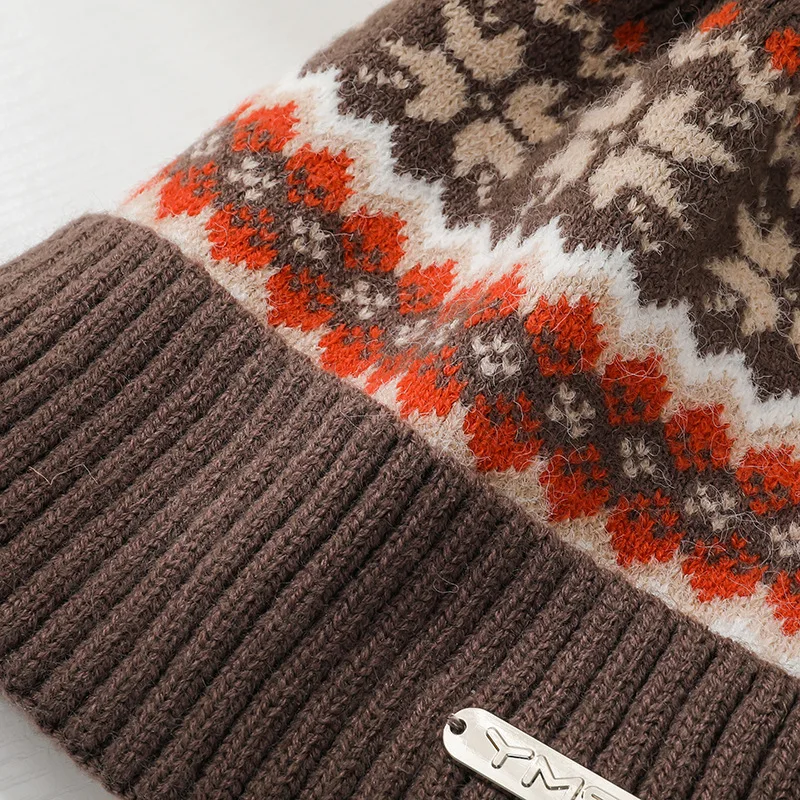 Шапка для мужчин Bonnet Homme NEW продается на Рождество, женская модная теплая шапка для зимы с вязаным мячиком для мальчиков и девочек, 106 размер.