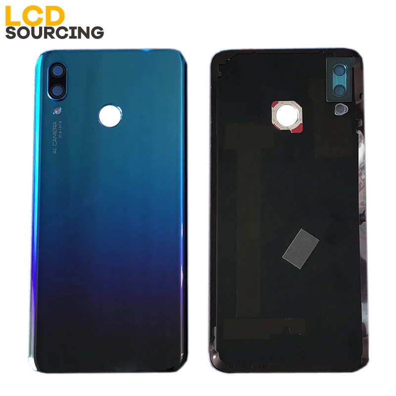 6," Крышка батарейного отсека для huawei Nova 3 Задняя стеклянная крышка батарейного отсека+ объектив камеры для Nova 3 задняя крышка чехол Замена