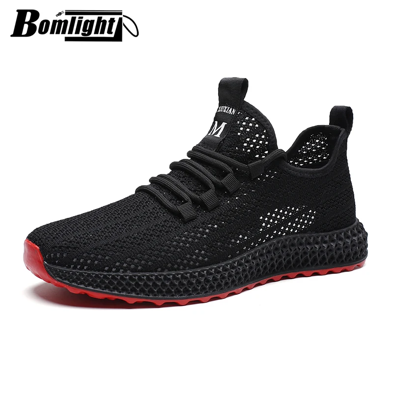 Bomlight New Fashion Breathable Sneakers Men Casual Shoes Trainers Light Weight Black White Tenis Masculino Adulto |