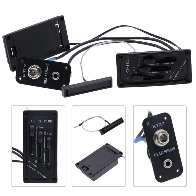 Электрический Скрипка Пикап Регулируемый нижний порожек пьезо пикап CV 210E для