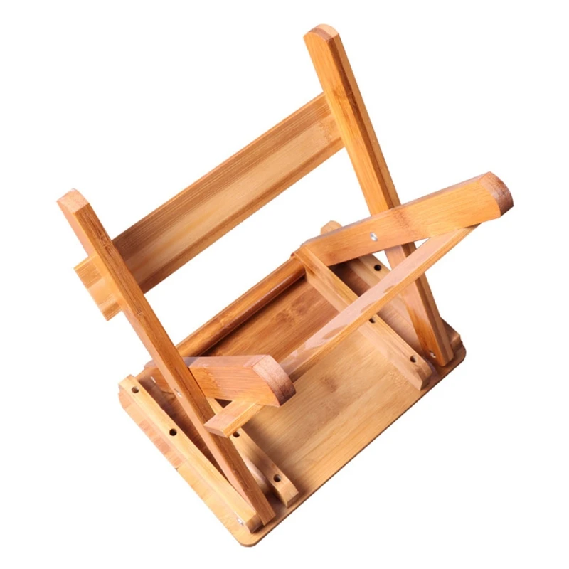 구매 대나무 접이식 의자 휴대용 가정용 단단한 대나무 테이블 야외 낚시 의자 작은 벤치 사각형 의자 어린이 가구