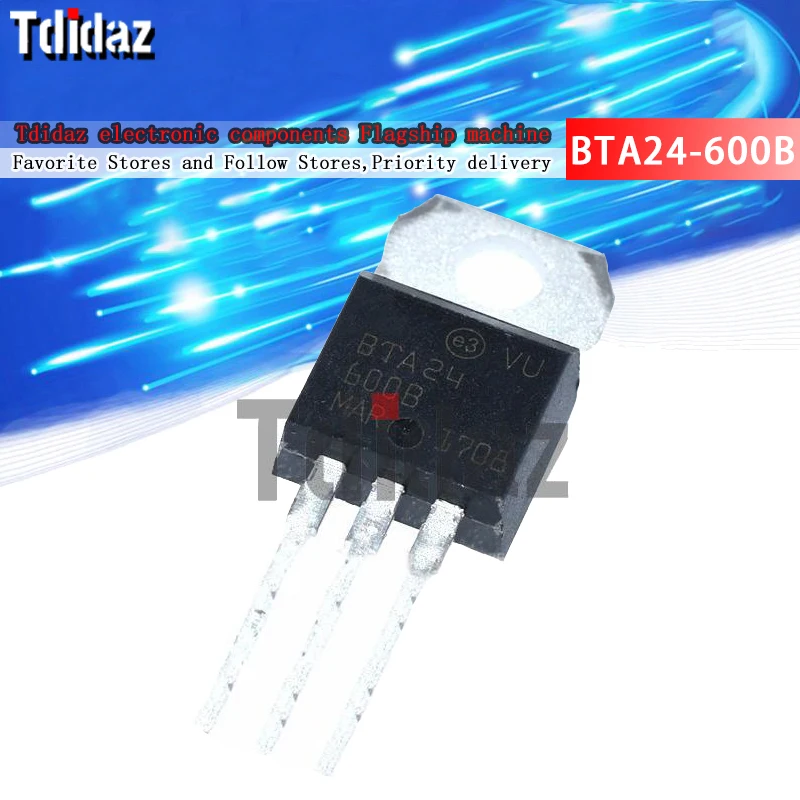 10PCS BTA24-600B TO220 BTA24-600 BTA24 600B TO-220 Новый и оригинальный чипсет IC