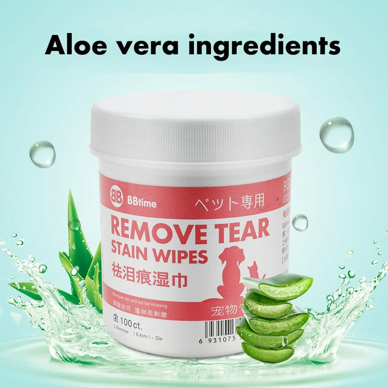 100PCS/Set Pets Dogs Cats Cleaning Paper Towels Eyes Wet Wipes Tear Stain Remover Gentle Non-intivating Grooming Supplies | Дом и сад