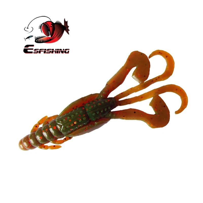 Esfishing Craw рыболовные приманки 6 шт. 9 см/6,2 г огромные щупальца рыболовные приманки для карпа Мягкая приманка для рыбалки Реалистичная креветка Isca Artificiais