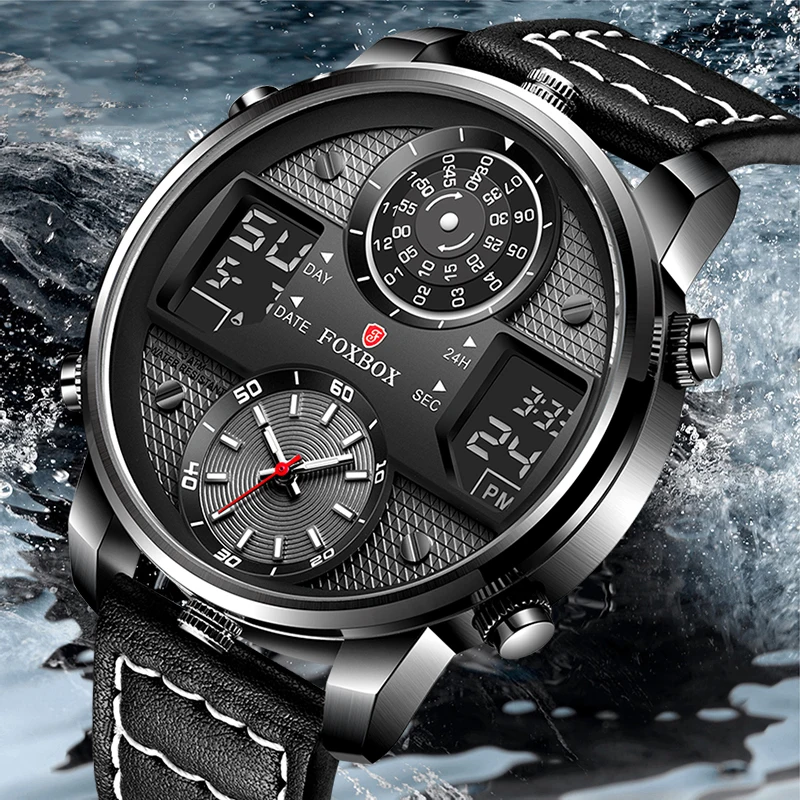 Часы наручные LIGE Мужские кварцевые роскошные модные светящиеся