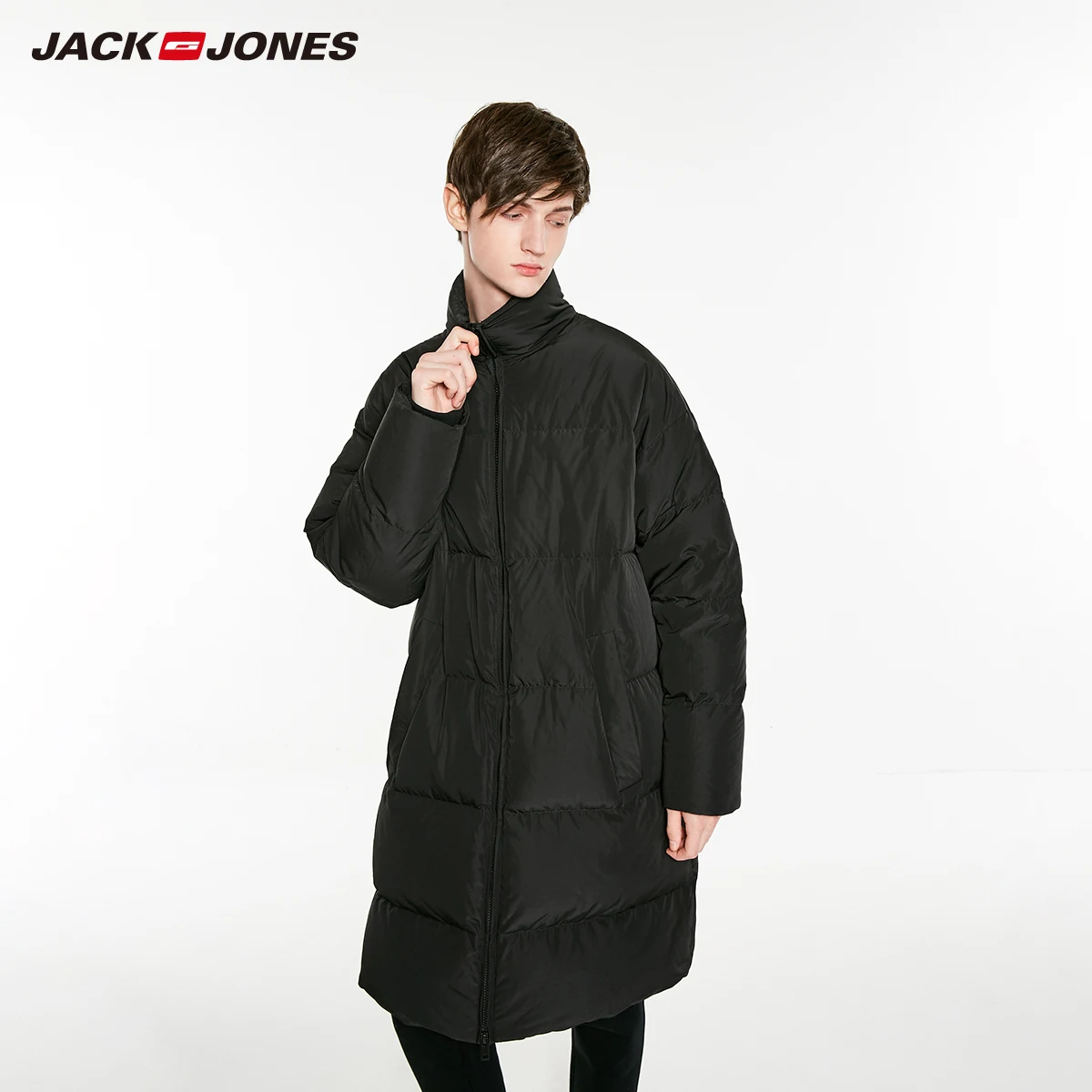 Jack Jones зимняя мужская куртка средней длины со стоячим воротником | 218412551