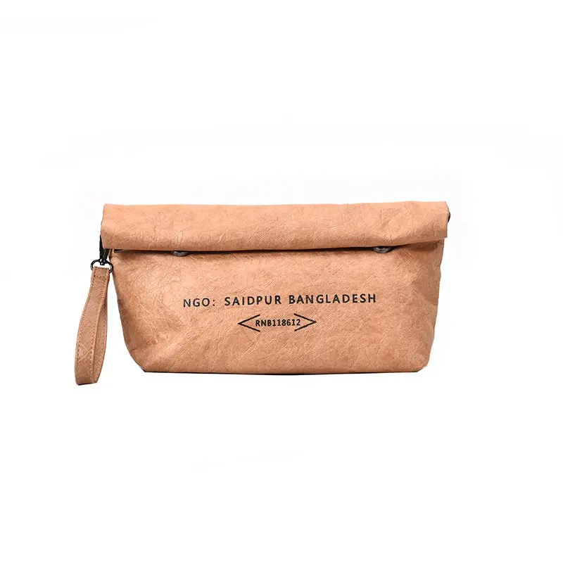 fashion dumpling kraft paper crossbody bags for women flip buttons closure anti theft handbags and eco friendly purses free global shipping