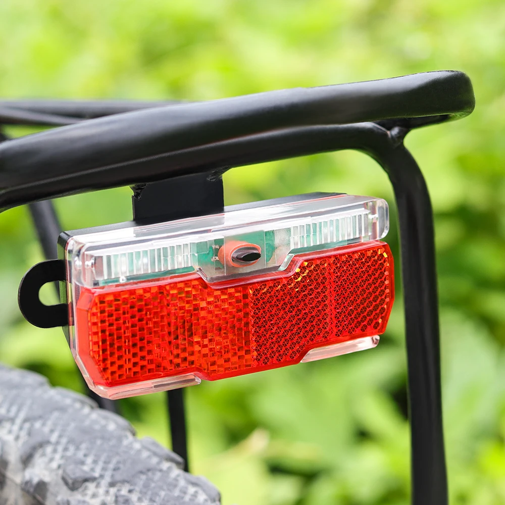 WEXPLORE Bicycle Rear Light Bike Tail Light Use 2pcs AAA Batteries for Cycling Rear Rack Carrier Lamp With Bike Reflector Light