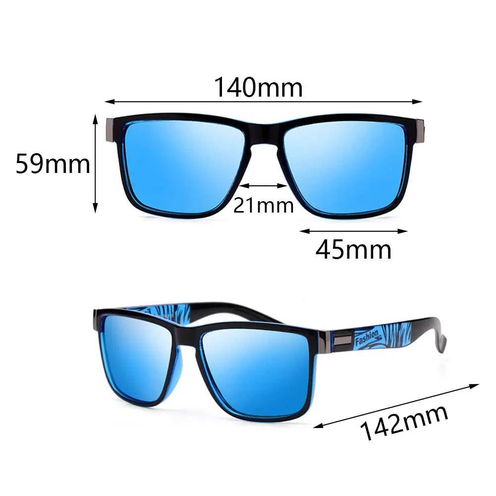 

Fashion Wrap Square Frame Retro Decorative Polarized Sunglasses Women Men Versatile Pattern Frame Sunglasses For Adults