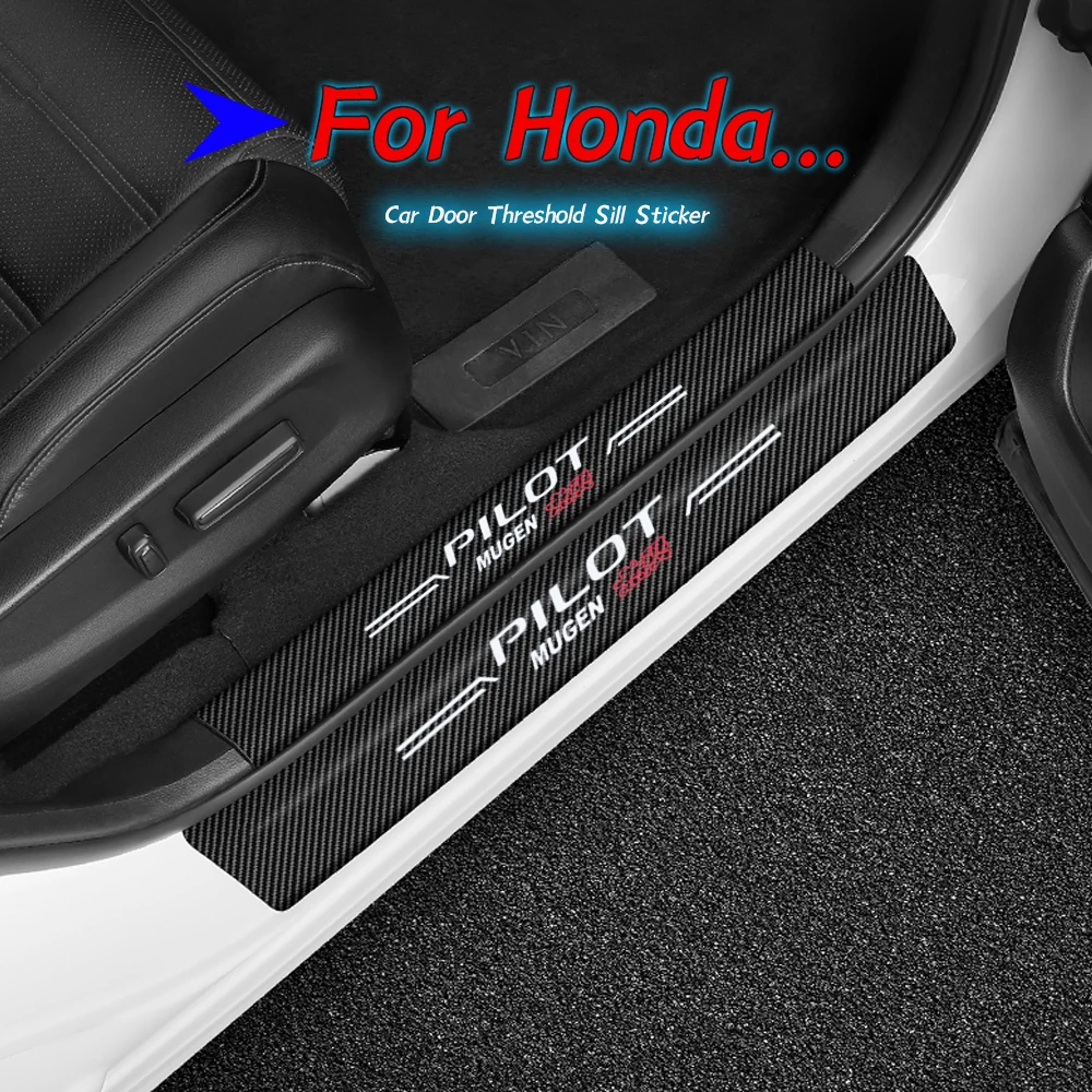 

Car Door Threshold Sill Sticker For Honda Pilot 2002-2021 Anti-Scratch 2013 2015 2016 2017 2018 2019 2020 car Accessories
