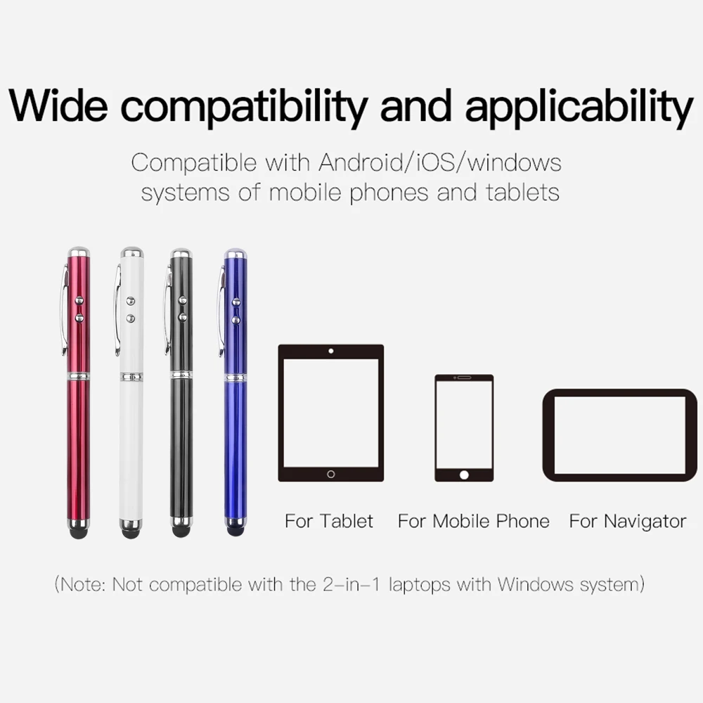 Kebidu модная прочная лазерная указка светодиодный фонарик сенсорный экран стилус