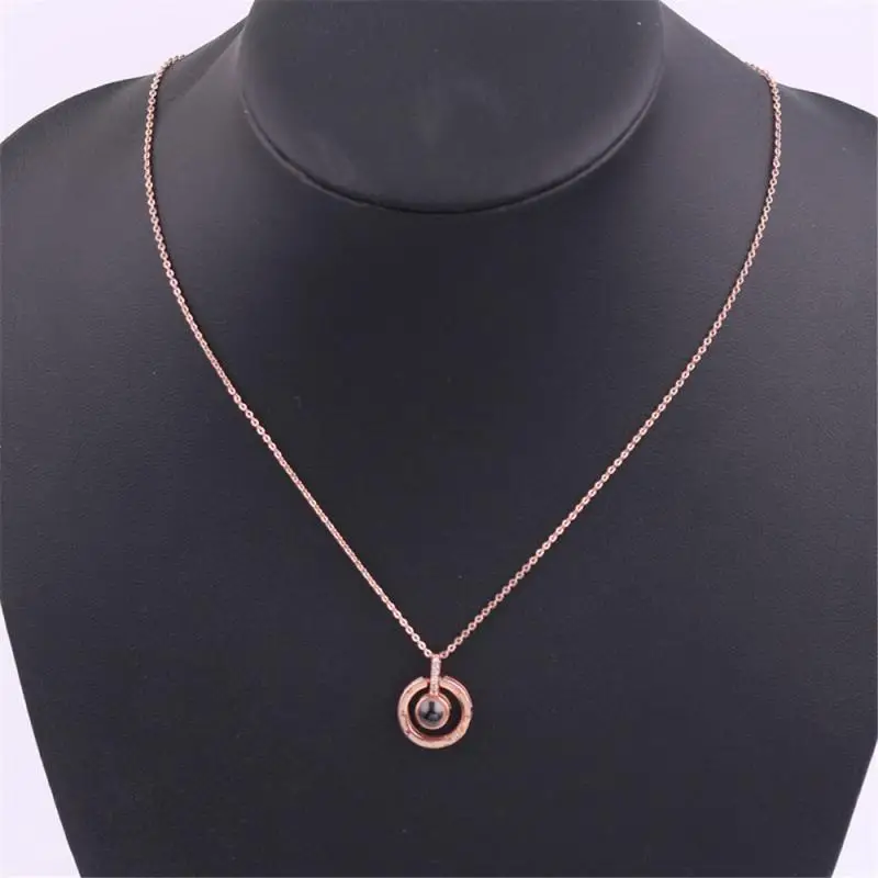 100 языков I Love You ожерелье памяти Projectio n Амор Женский сплава кулон Ювелирное колье