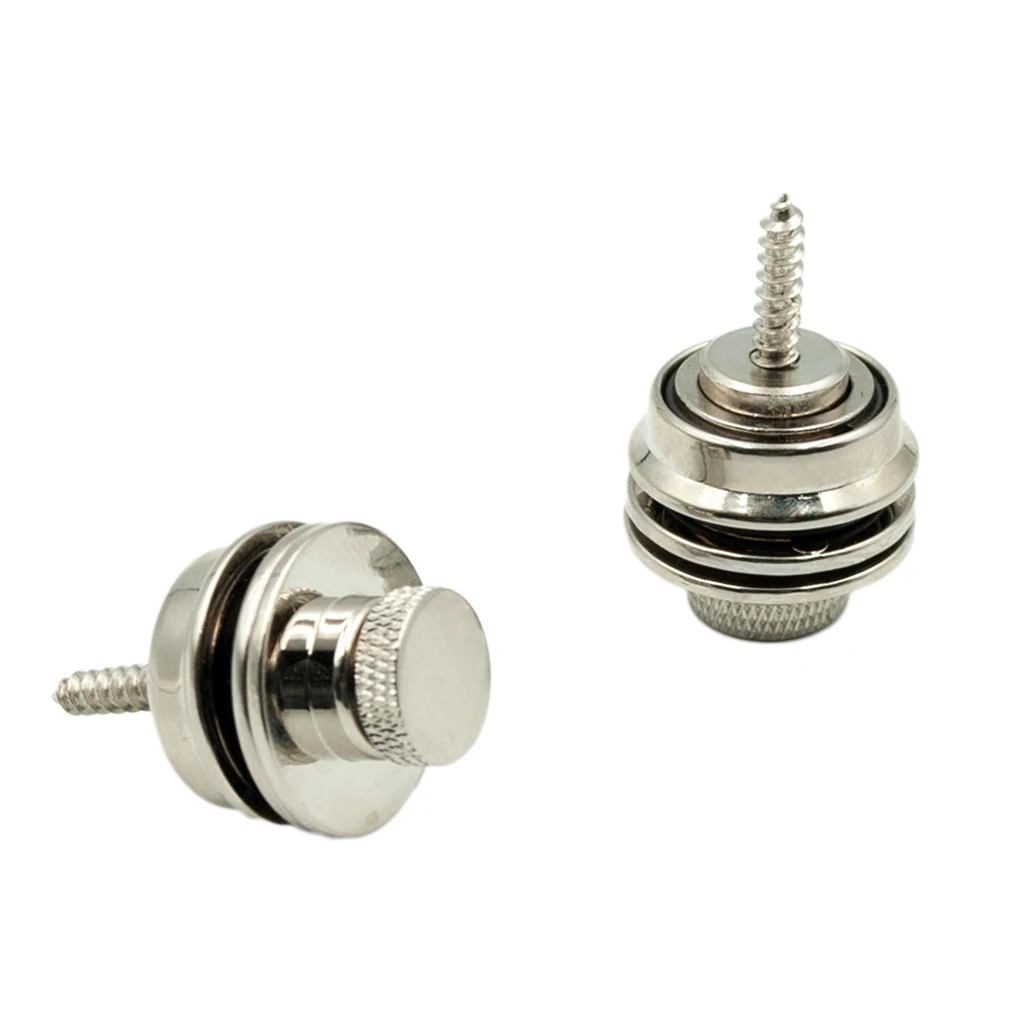 Замок для гитарного ремня серебряная Кнопка стреплок