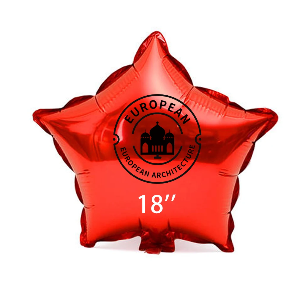 Изготовленные на заказ майларовые шары Звезда Сердце круглая форма фотообои для