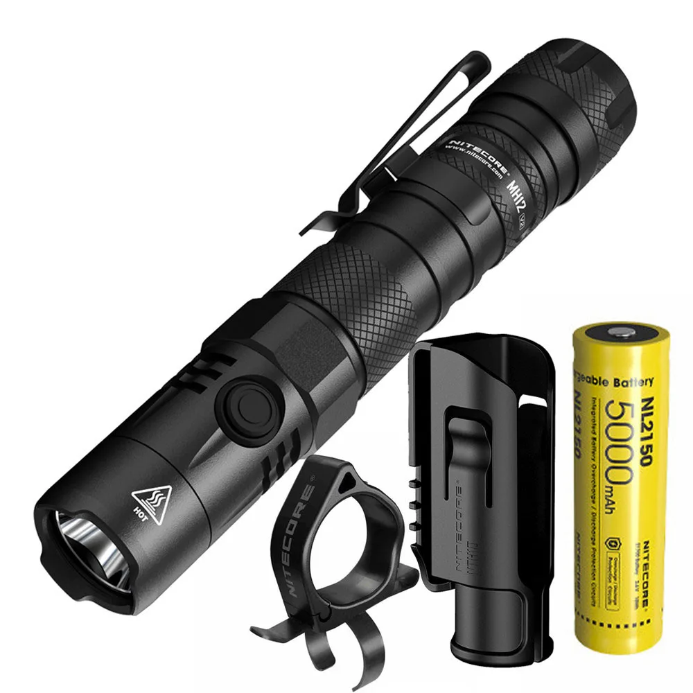 

Origin NITECORE MH12 V2 LED Flashlight CREE XP-L2 V6 1200 Lm Tactical Flashlight with 21700 5000mal Battery for Military Camping