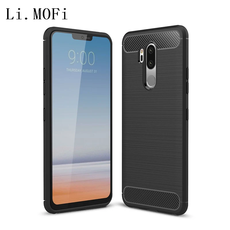 Чехол для LG G7 G6 Pro G8 тонкий карбоновый бампер Прочный ТПУ Силиконовый