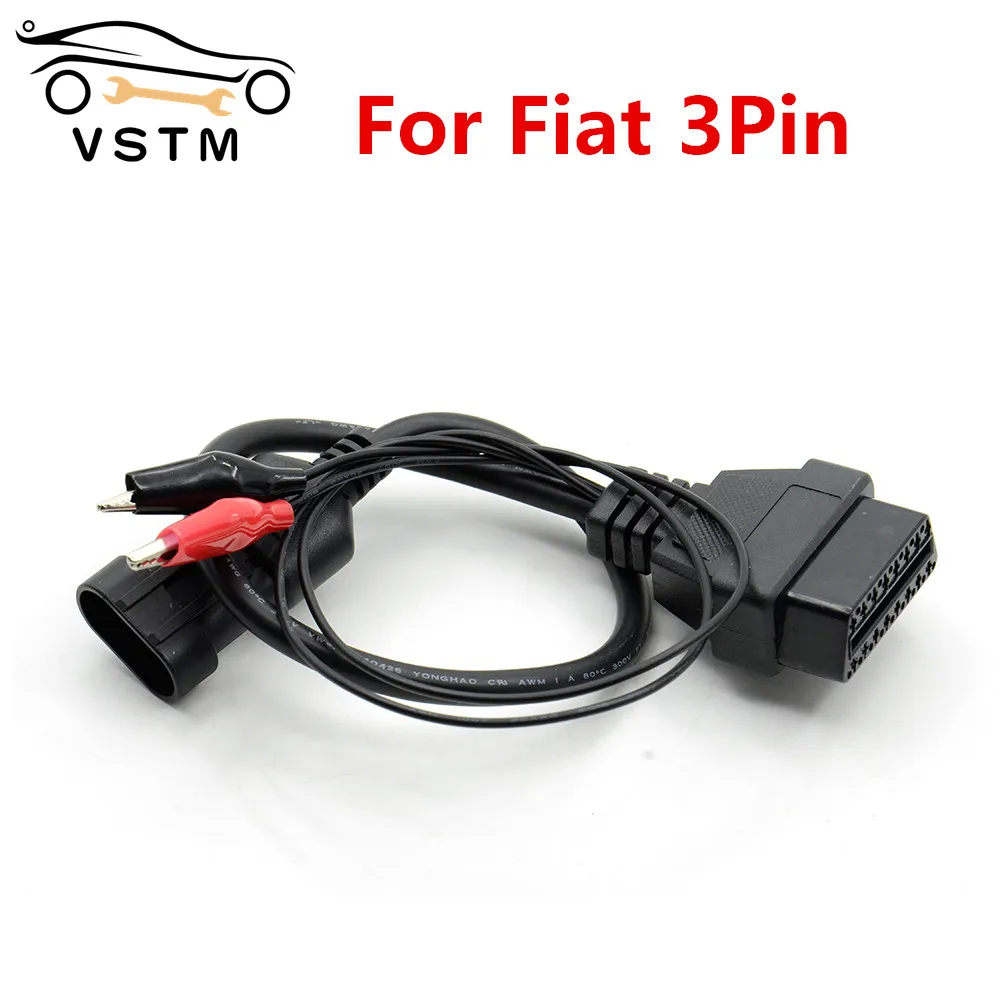 

A++ Quality Cable Connector For Fiat 3pin Lancia FOR Alfa Romeo 3 pin OBD2 OBD 16 pin tool adapter cable