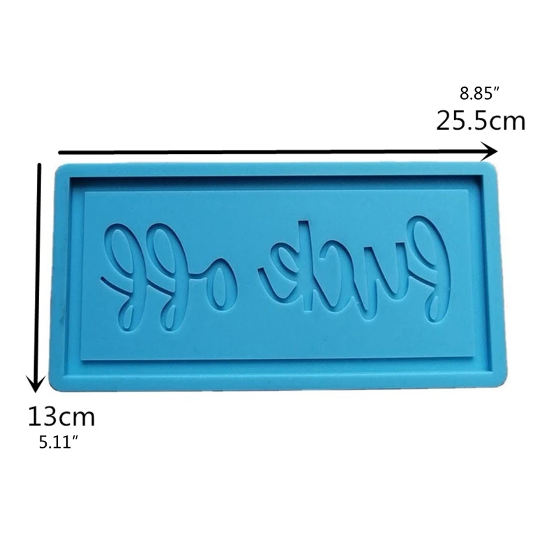 

DIY Crafts Making Epoxy Resin Mold Doorplate Door Signs Casting Silicone Mould R2LE