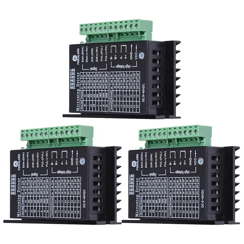 3 шт. TB6600 обновленная версия 4A 40V DC 42/57/86 шаговый двигатель драйвер контроллер 32