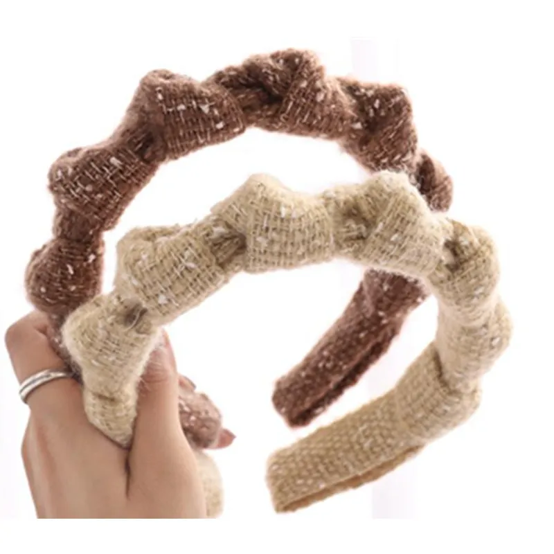 

Multi Knots Weaving Headband for Women Winter Headwear Solid Wool Hairband Adults Girls Hair Accessories Head Band Ladies Hoop
